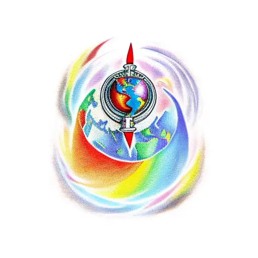 Fire Truck Rainbow Earth