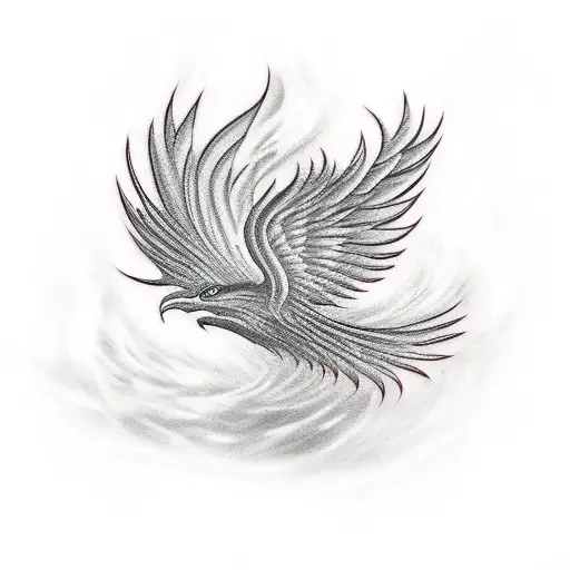 Phoenix Emerging From Fire