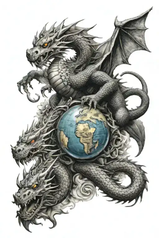 Dragon And Marines Globe