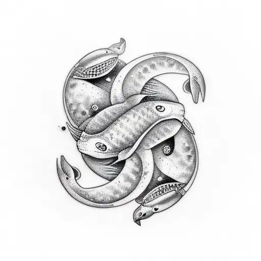 Ying Yang Turtle And Whale From The Side