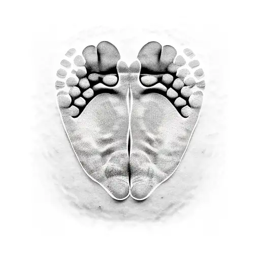 Newborn Footprint With Birth Data
