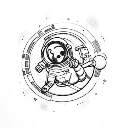 An Astronaut Floating With A Broken Tether