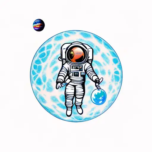 An Astronaut Floating With A Broken Tether