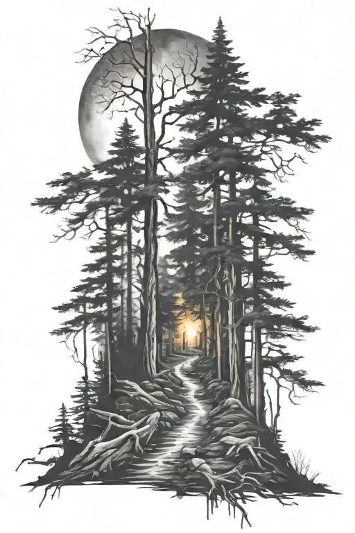 Forest Dark Scary Night