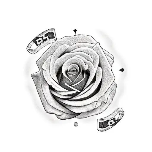 4 Aces With A Money Rose And A Broken Clock