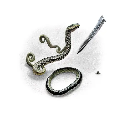 A Snake Around A Sword