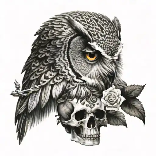 Owl And Skull