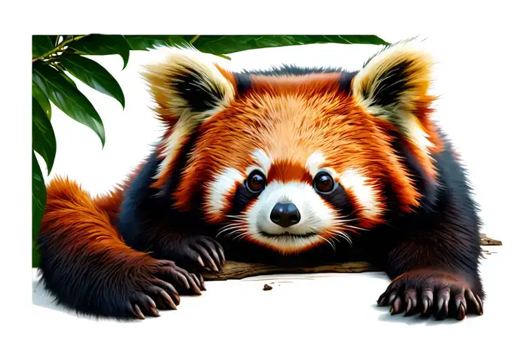 Red Panda Laying