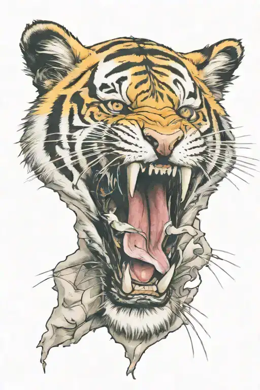 Torn Plush Tiger Toy