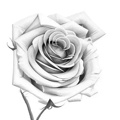 Rose With Card For Forearm