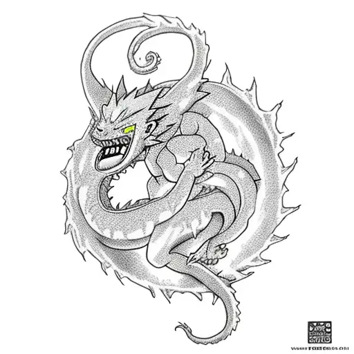 Might Guy From Naruto Performing Night Guy With Dragon