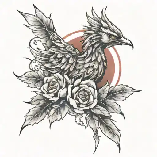 Phoenix Rose Samurai Tattoo Design Inspired