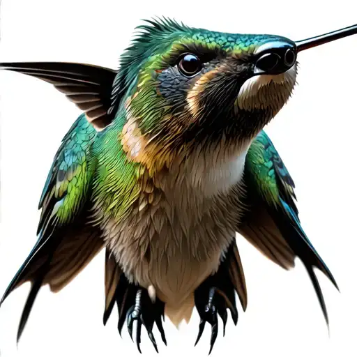 Hummingbird Guiding Honey Badger