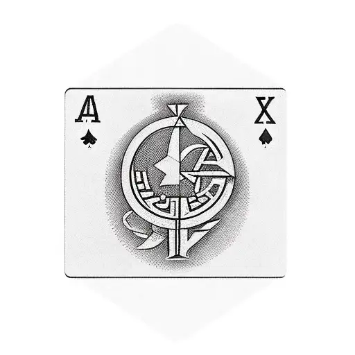 Communist Symbol With A Deck Of Cards