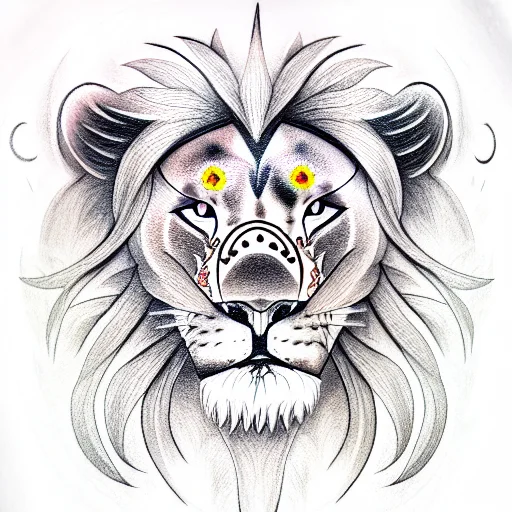 Azte Warrior Princess With Lion On Her Head