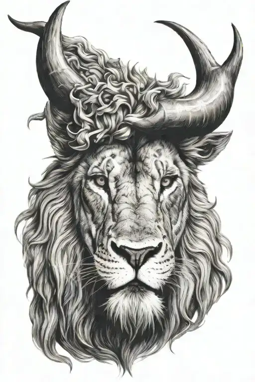 Half Lion Half Taurus Bull