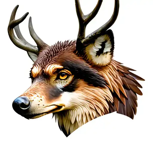 Bald Eagle Wolf And Deer