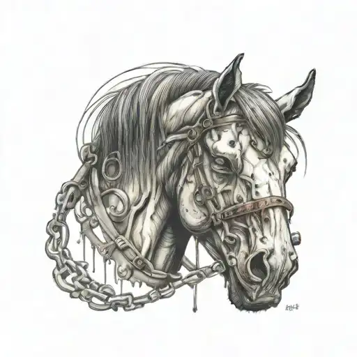 Zombie Horse Head Bridle