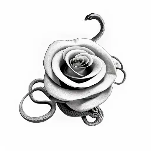 Snake With Roses And Money Add Words You Only Live Once