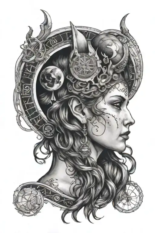 Capricorn Woman With Moon Phases