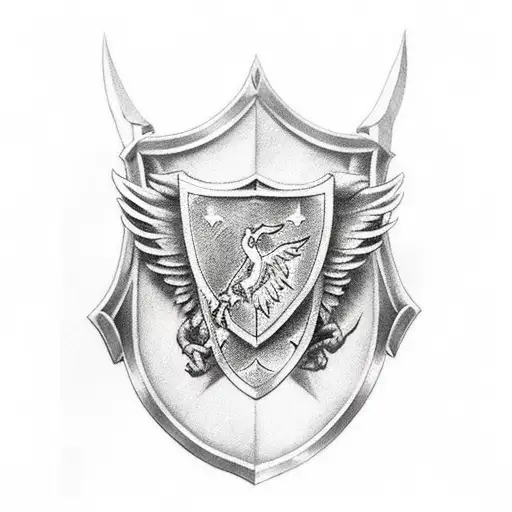 Shield Sword And Wings