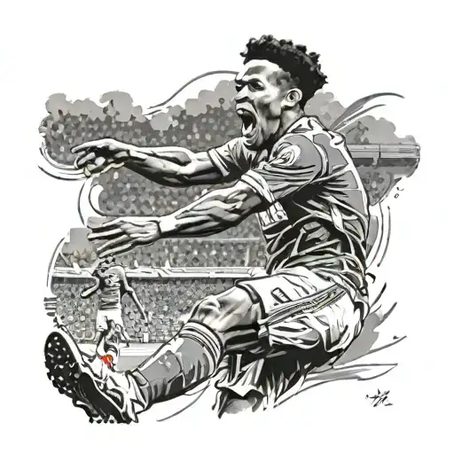 A Portrait Of Korey Smith Celebrating His Goal Against Manchester United