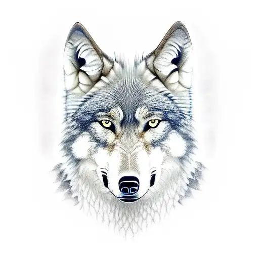 Wolf With Female Indian