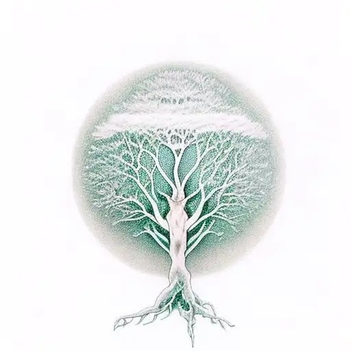 Tree Of Life With Kodama Represting Sephirath