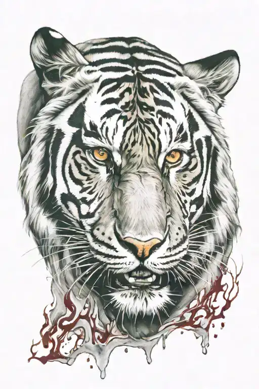 Tiger With Blood