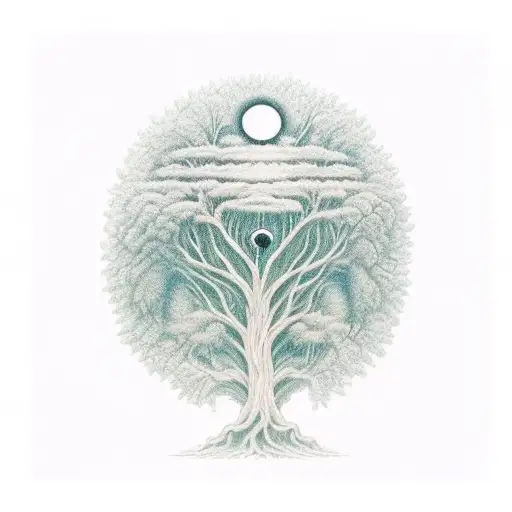Tree Of Life With Kodama Represting Sephirath