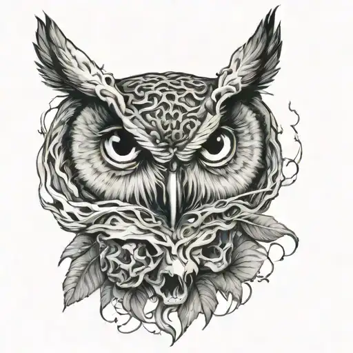 Owl And Skull