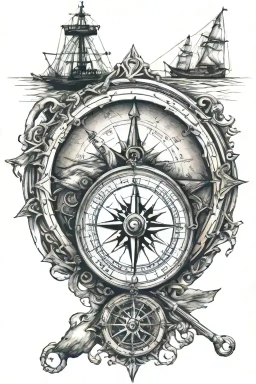 Compass Surrounded Boat Fishing