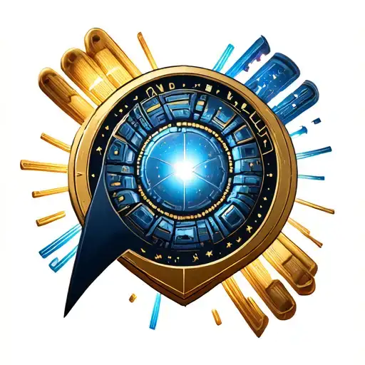 Star Trek Badge With Borg Implant Surrounding It