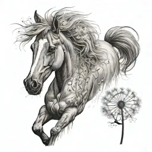 Horse Made Of Dandelion