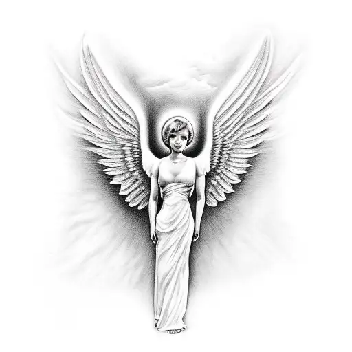 Angel On The Sky On Shouder