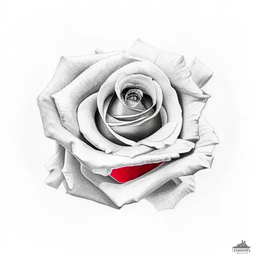 Rose With A Red Bird