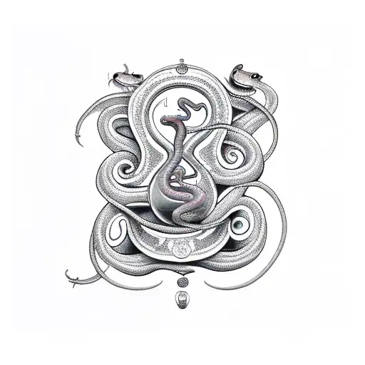 Hourglass With Snake