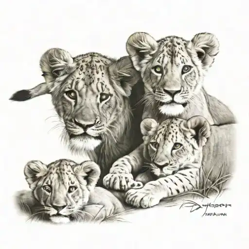 4 Lion Cubs