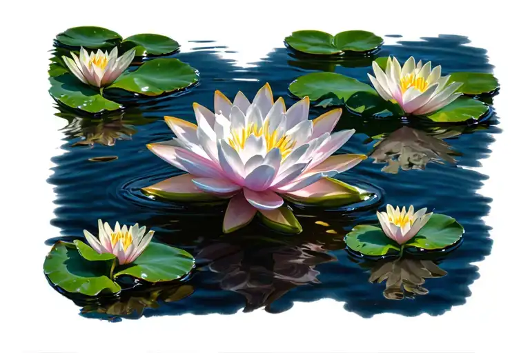 La Familia' And Water Lily