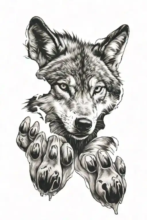 Wolf Paw Print