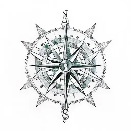 Compass Rose Color Flower
