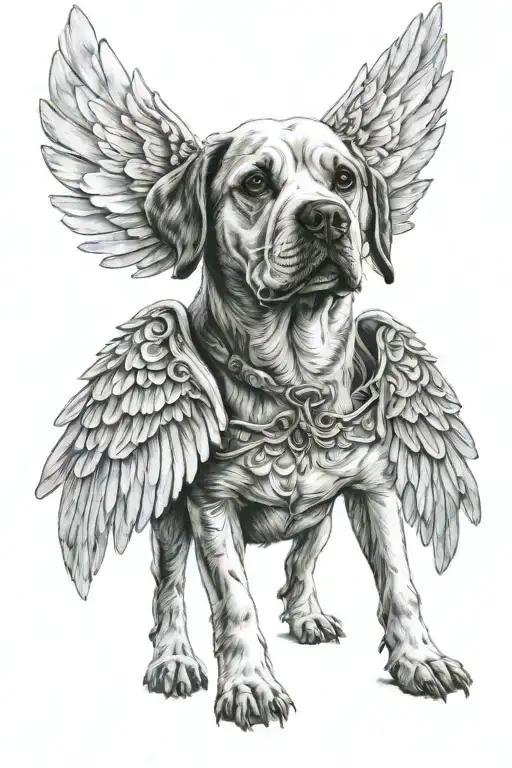 Ghost Dog With Angel Wings