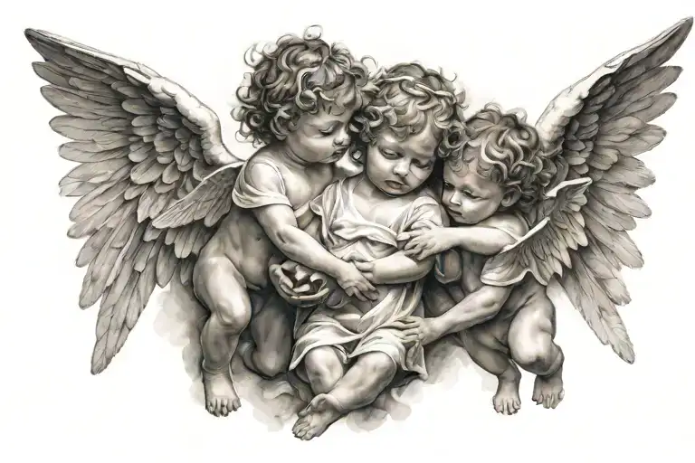 Angels Kids Playing