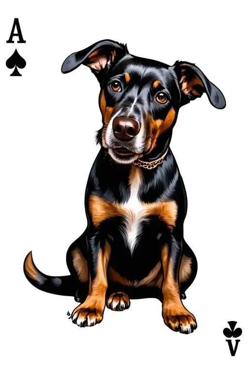 Ace Of Spades With Dog