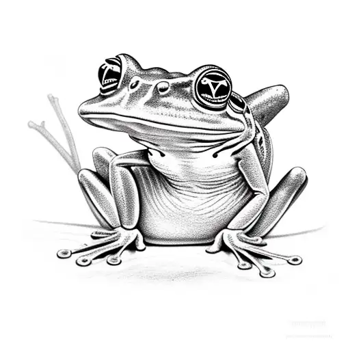 Frogs In Forest With Drag On Flies