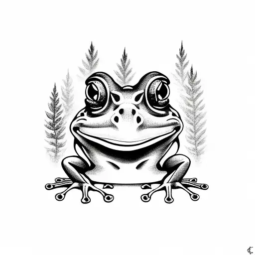 Frogs In Forest With Drag On Flies