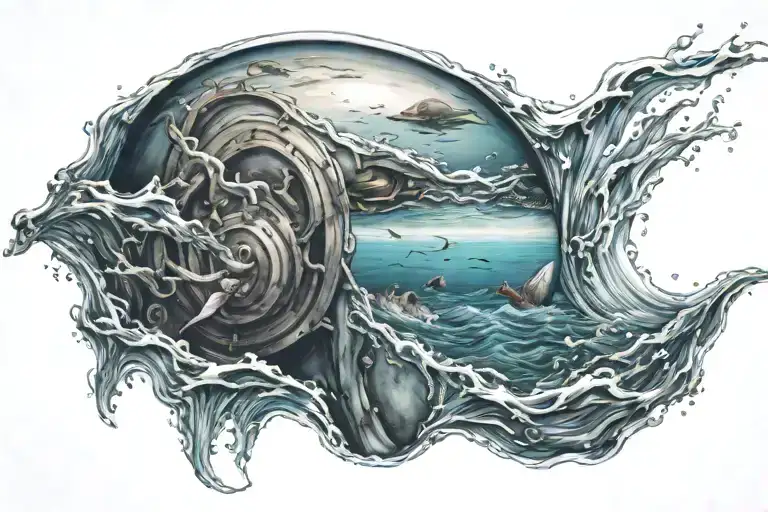 Head Out Of Ocean Swimming