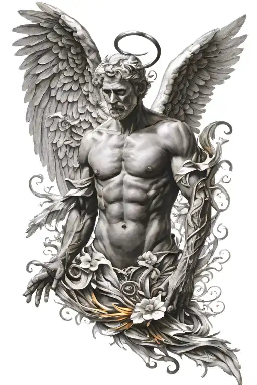 Man Angel With Shine