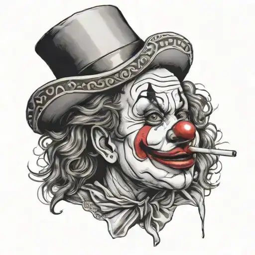 Mexican Clown Sucking Lollipop