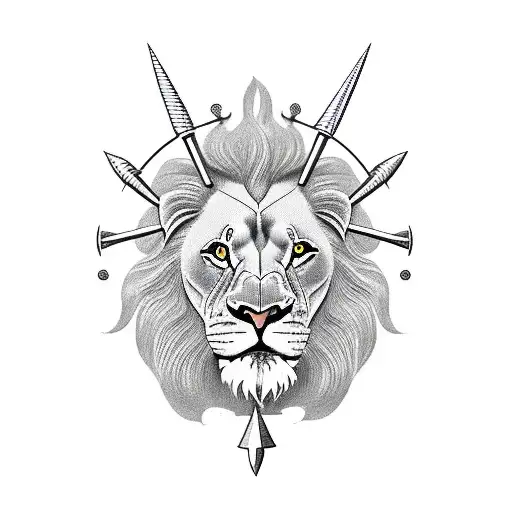 Lion With A Trident On His Forehead